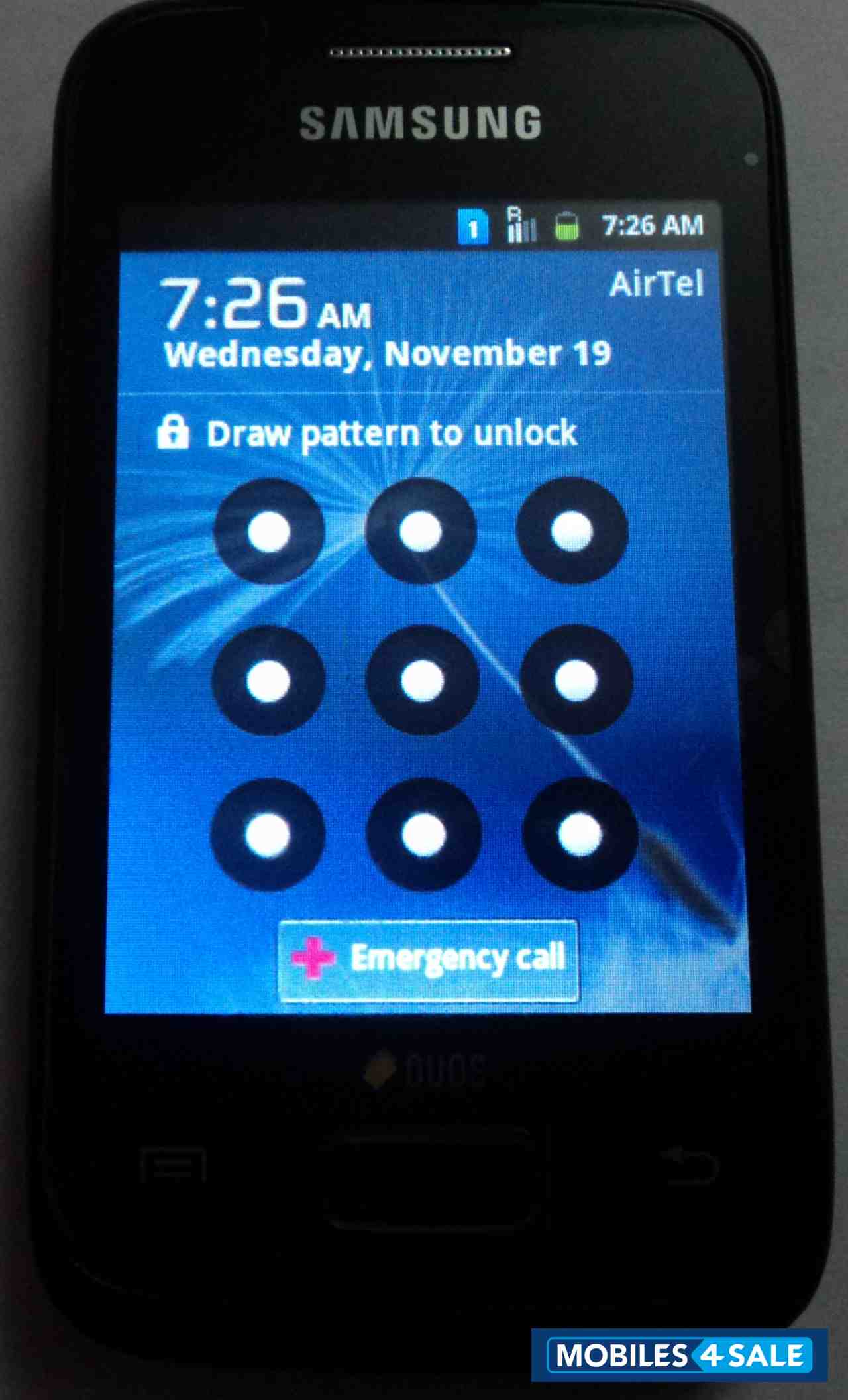 Black Samsung Galaxy Y Duos S6102