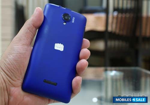 Blue Micromax Canvas Fun A76