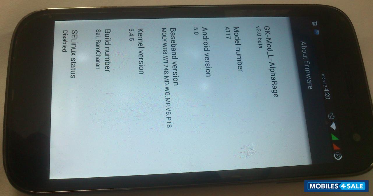 Dark Gry Micromax Canvas Magnus A117