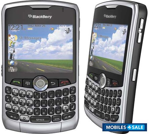 Silver Black BlackBerry Curve