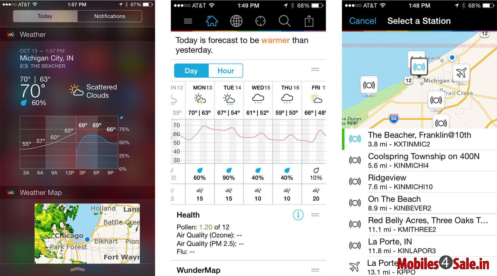 Weather Underground App on iPhone