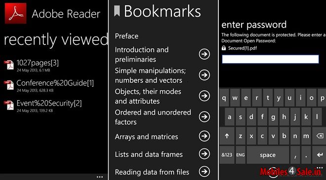 Adobe Reader App for Windows Phone Adobe Reader App for Windows Phone