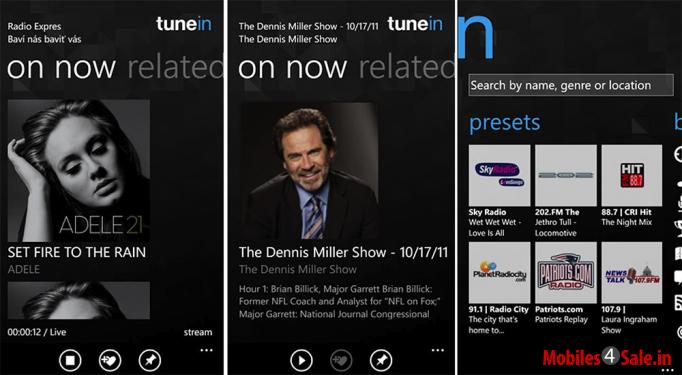 TuneIn App for Windows Phone TuneIn App for Windows Phone