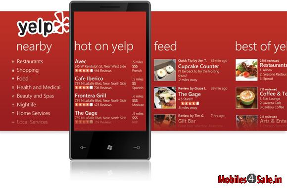 Yelp App for Windows Phone