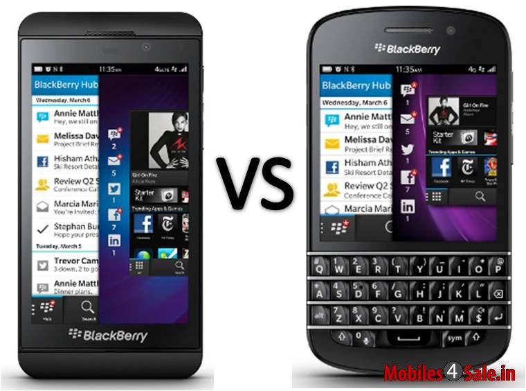 BlackBerry Z10 Vs BlackBerry Q10