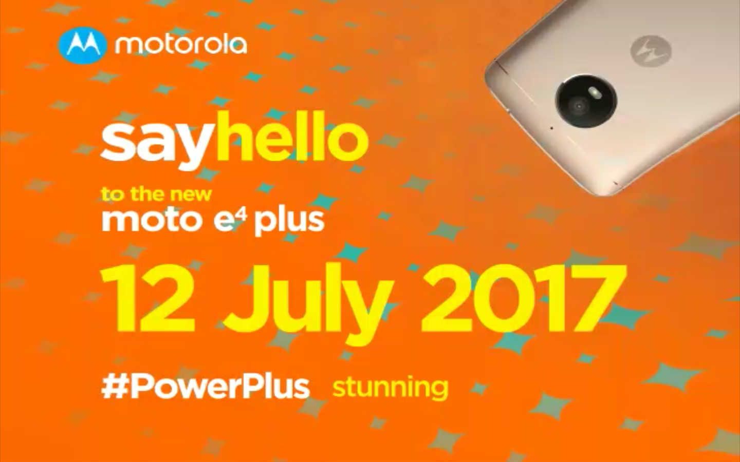 Moto E4 Plus Launch Invite